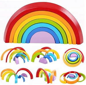 rainbow stacking game