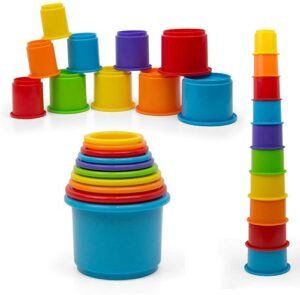 rainbow stacking nesting cups
