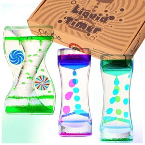 Toys for hyperactive toddlers-3 pieces liquid motion bubbler