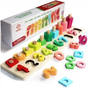 counting toys for 2 year olds- Stacking Math Shapes Puzzle