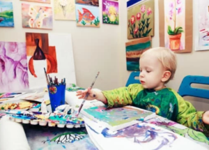 Child Girl Boy Painting Drawing in Art Studio