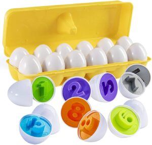 Easter toys for toddler boys-number matching eggs