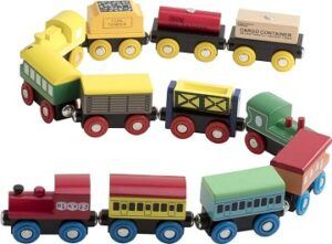 Play22 12pcs wooden trains