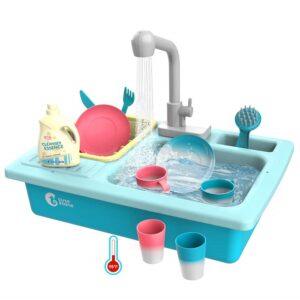 pretend toys for toddlers-blue kitchen sink toys