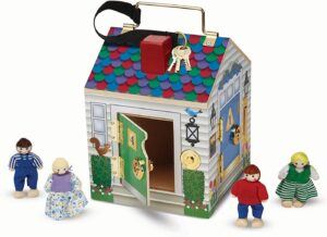 Melissa & Doug Doorbell with 4 small dolls