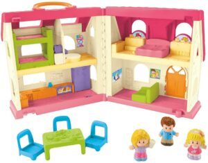 Top rated dollhouses for toddlers-Fisher-price little people home with sounds