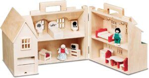 Melissa & Doug Fold & Go Dollhouse unfold