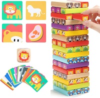 Best board games for 2 years old-Wooden Blocks Stacking Board Games