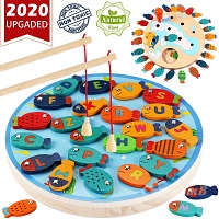 Magnetic Wooden Fishing Game