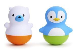 Munchkin Bath Bobbers toy-2 pieces-white and blue