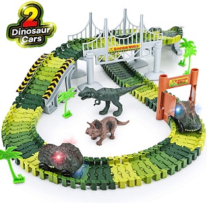 Dinosaur World Road Race Playset