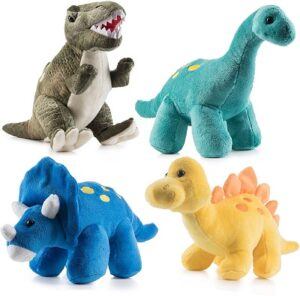 Prextex4 pieces Plush Dinosaurs Set