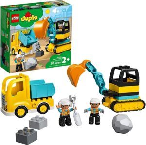LEGO DUPLO Construction Truck & Tracked Excavator 10931 Building Site Toy 