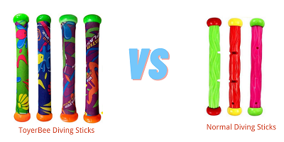 ToyerBee Diving VS normal diving sticks