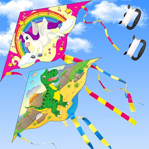 Dinosaur kite and Unicorn kite