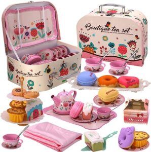 flower Tea Party Set for Little Girls