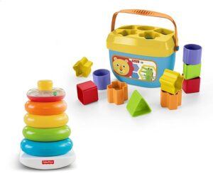 Fisher-Price Rock-a-Stack and Baby's First Blocks Bundle