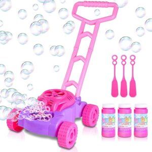 Pink Bubble Lawn Mower