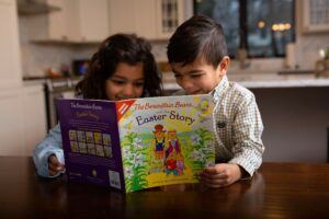 kid read easter book