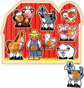 Melissa & Doug Farm Animals Jumbo Knob Wooden Puzzle